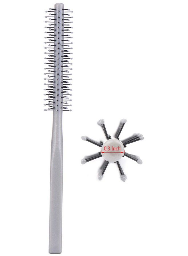 Perfehair فرشاة تصفيف الشعر البلاستيكية الصغيرة المستديرة ذات الشعيرات النايلون لتجفيف الشعر القصير، أسطوانة بقطر 1 بوصة - Image 1