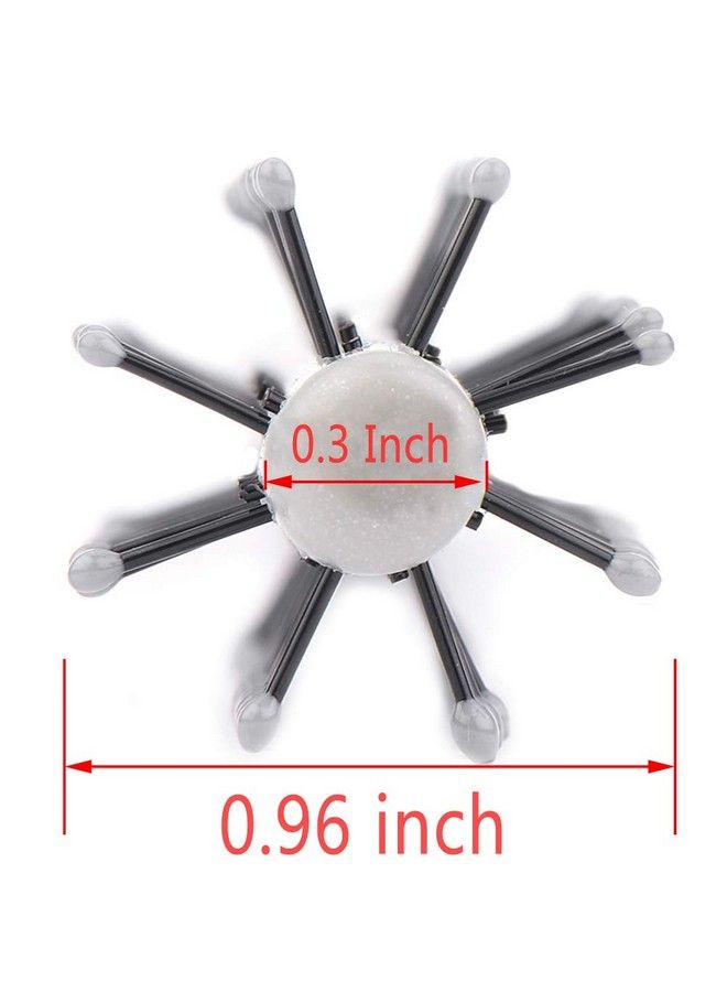 Perfehair فرشاة تصفيف الشعر البلاستيكية الصغيرة المستديرة ذات الشعيرات النايلون لتجفيف الشعر القصير، أسطوانة بقطر 1 بوصة - Image 3