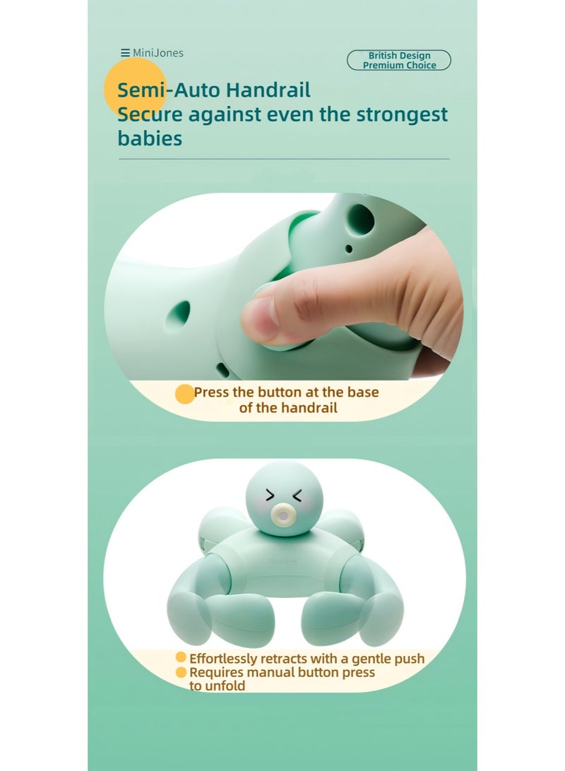 مينيجونز دعم استحمام الطفل من MiniJones القابل للتركيب على الحائط مع كؤوس شفط وبارتفاع قابل للتعديل - Image 5