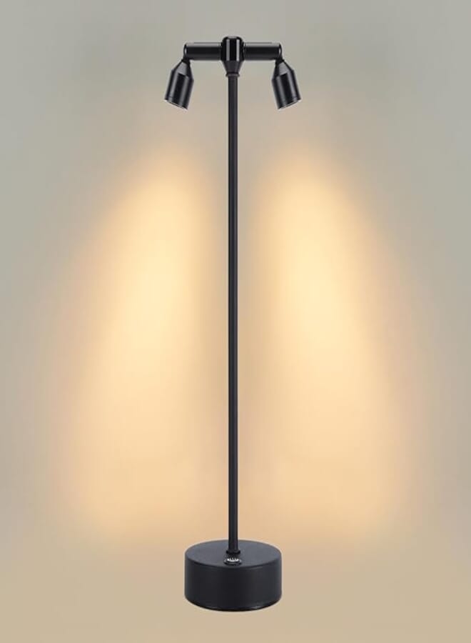 IMAGE Rechargeable Cordless Spotlight, table spotlight Accent Lighting for Plants Pictures Artwork Jewelry Showcase Model Display Shelves Cabinet Table Lamp for Home Restaurant Dinner Bar, Warm white