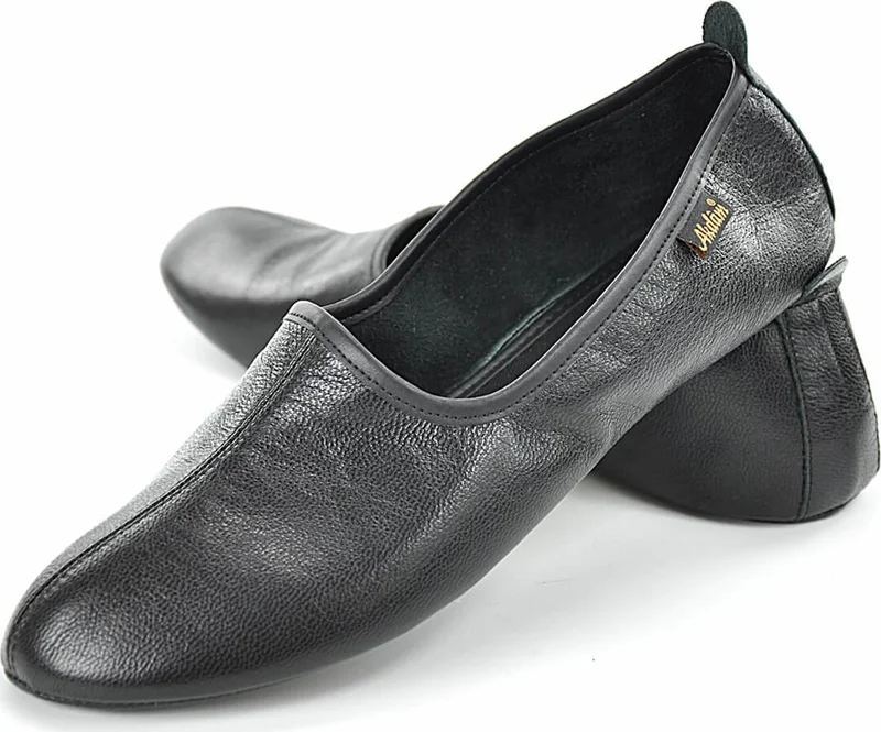ايهفان 100% Leather Hajj Umrah Tawaf and Home Shoes Black
