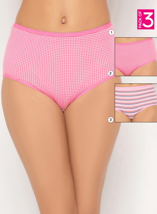 Clovia Set of 3 - High Rise Printed Hipster Panties - Image 1