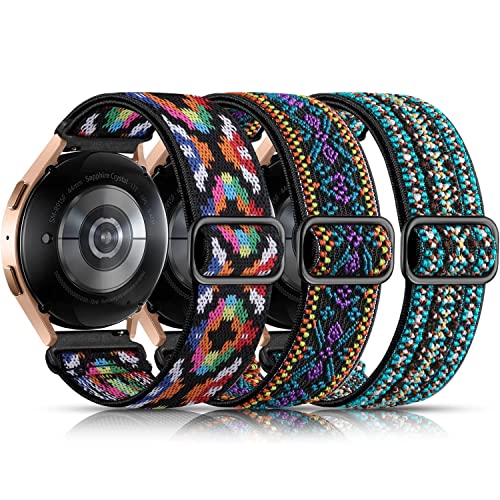 Lerobo Elastic Bands Compatible with Samsung Galaxy Watch 7 6/5 4 40mm 44mm/Watch 6 Classic 43mm 47mm/Watch 4 Classic Band 42mm 46mm/Active 2,3 Pack 20mm Soft Adjustable Nylon Breathable Sport Band - Image 1