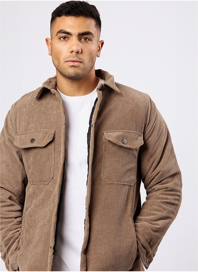 RAVIN Mocha Regular Fit Winter Corduroy Jacket  - Image 4