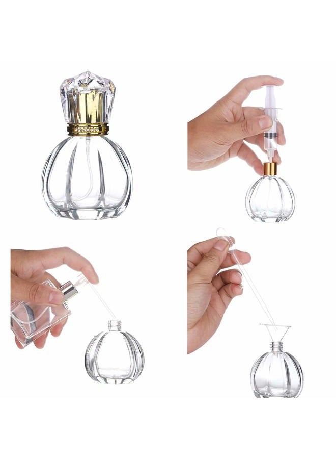 luojery 1Pc 50ML 1.7 Oz Pumpkin Shape Portable Spray Bottle Refillable Crystal Glass Atomizer Empty Fine Mist Spray Perfume Bottle 4 Free kinds of perfume dispenser(50ML 1.7 Oz Perfume Bottle) - Image 5