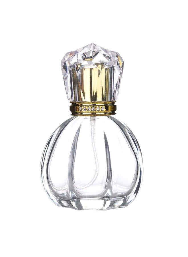 luojery 1Pc 50ML 1.7 Oz Pumpkin Shape Portable Spray Bottle Refillable Crystal Glass Atomizer Empty Fine Mist Spray Perfume Bottle 4 Free kinds of perfume dispenser(50ML 1.7 Oz Perfume Bottle) - Image 1