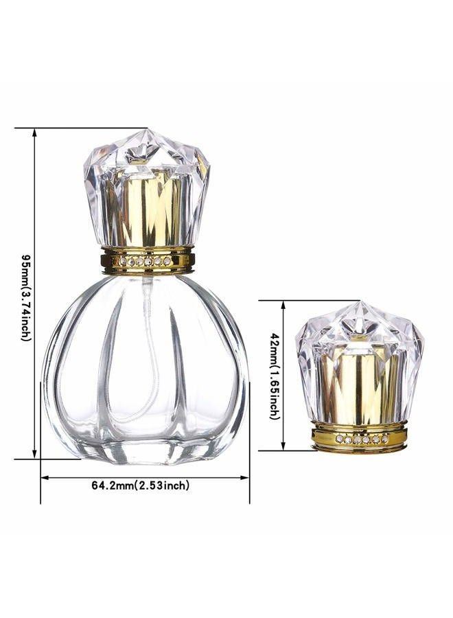 luojery 1Pc 50ML 1.7 Oz Pumpkin Shape Portable Spray Bottle Refillable Crystal Glass Atomizer Empty Fine Mist Spray Perfume Bottle 4 Free kinds of perfume dispenser(50ML 1.7 Oz Perfume Bottle) - Image 2