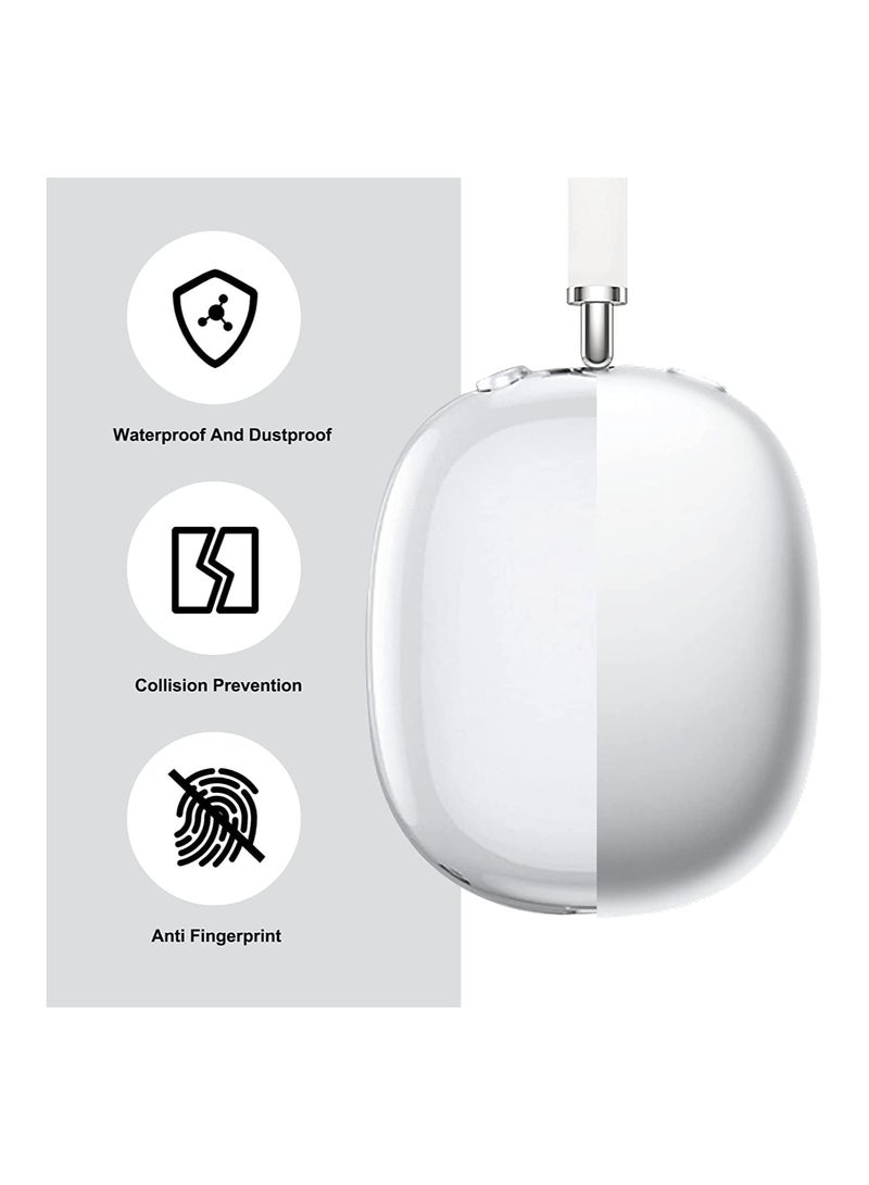For AirPods Max Case Cover, Clear Soft TPU Skin AntiScratch, Transparent Accessories Ultra Protective Cover for Apple AirPods Max (Crystal Clear) - Image 2