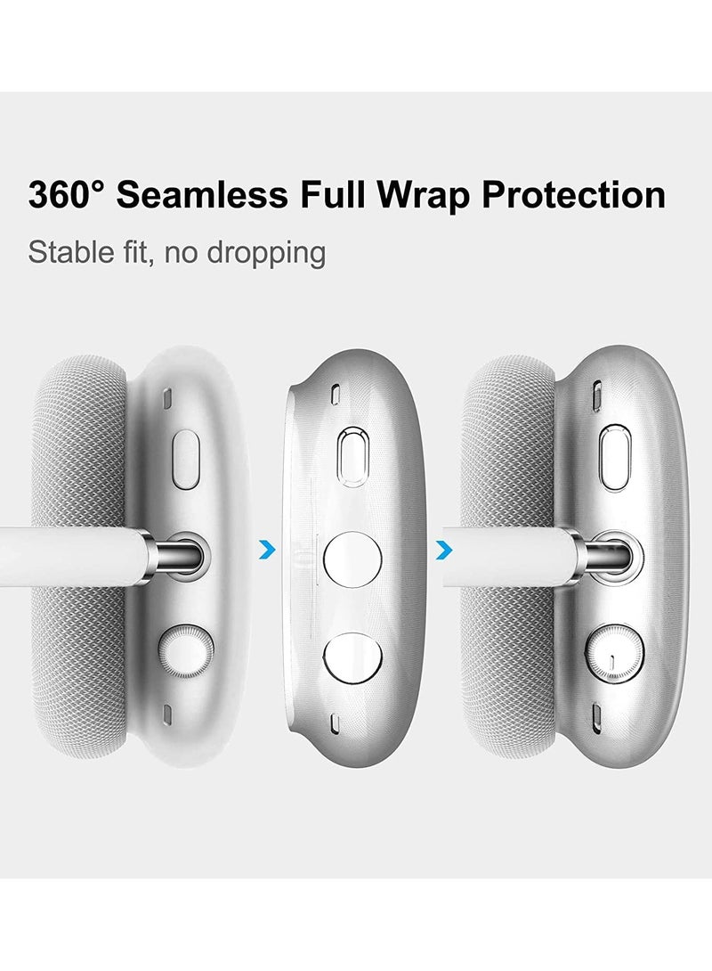 For AirPods Max Case Cover, Clear Soft TPU Skin AntiScratch, Transparent Accessories Ultra Protective Cover for Apple AirPods Max (Crystal Clear) - Image 3