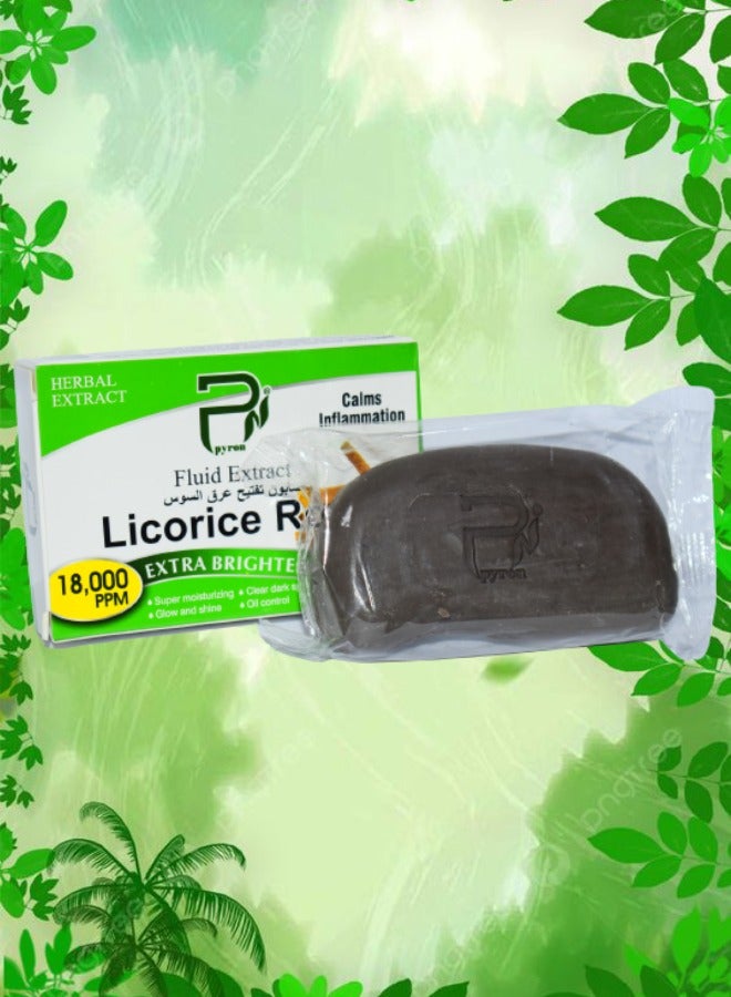 PYRON Licorice Root Fluid Extract Extra Brightening Soap Herbal Extract Calms Inflammation - Image 3