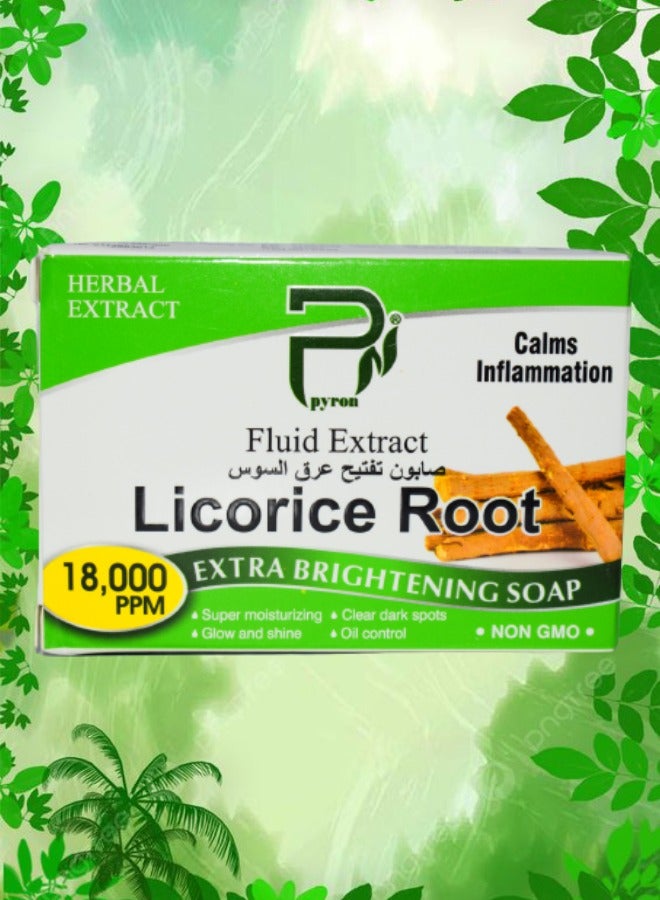 PYRON Licorice Root Fluid Extract Extra Brightening Soap Herbal Extract Calms Inflammation - Image 1
