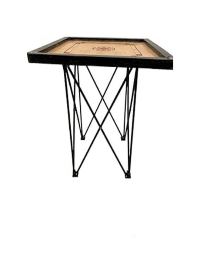 لوحة كاروم مع حامل وعملات معدنية ومضرب ومسحوق للأطفال والكبار (الحجم 32 × 32 بوصة) - Image 1