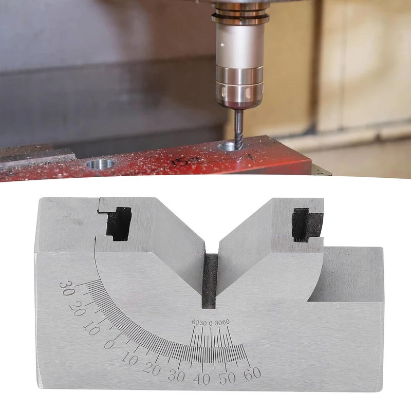 Hardened Alloy Steel Adjustable Angle V Block for Milling Machine Setup and Measurement - Image 5