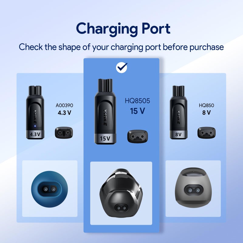 Yinke 15V HQ8505 Type-C Shaver Adapter Charging Converter for Philips Norelco 7700/7500/7400 3500/5300 Series, OneBlade QP6520 QP6530 QP6510, USB-C Shaver Charger Converter without Charger Cord (1 PC) - Image 2