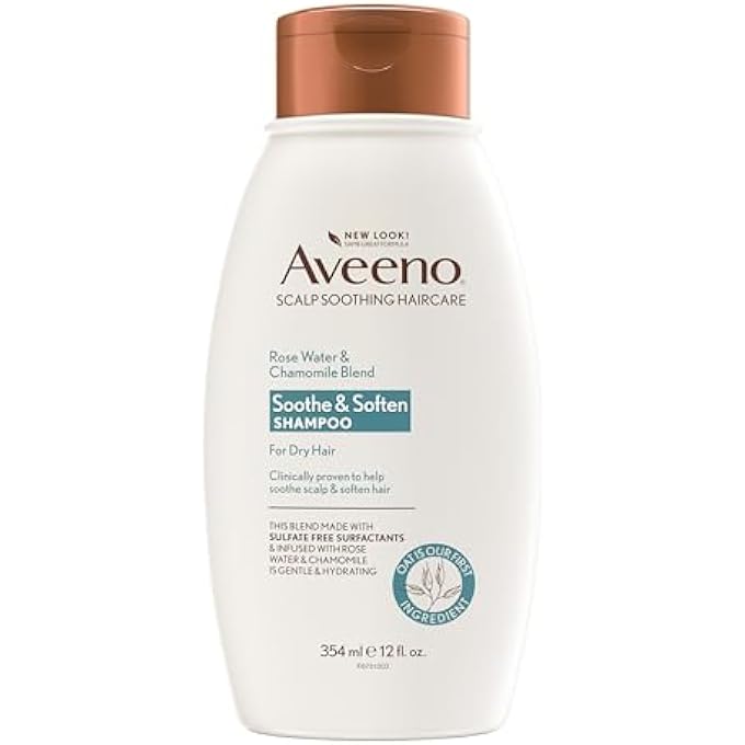 Aveeno ROSE WATER & CHAMOMILE SHAMPOO FOR DRY HAIR, HYDRATING, 12 FL OZ - Image 2