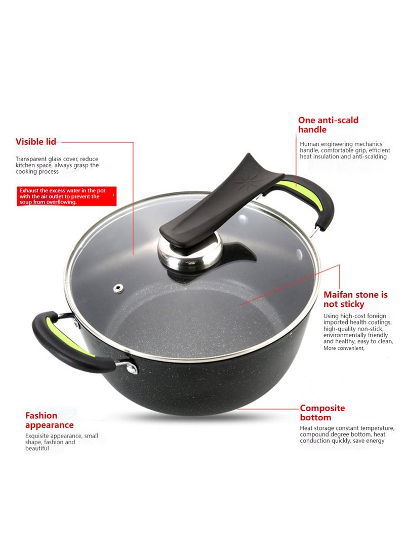 Sharpdo - 3-Piece Cookware Set, Frying Pan, Pot Set, Universal for Stoves,30/25/25cm - Image 1