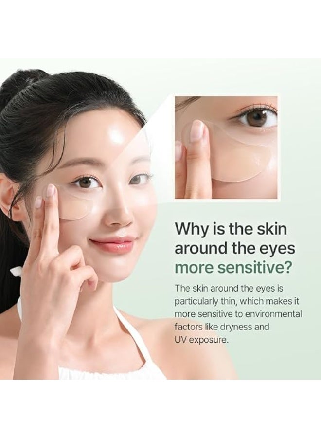 mixsoon Cica-Hyal Hydrogel Eye Patch 84 g / 2.96 oz. (30 pairs) Hydrating Radiance Easy Patch fore Korean Glass SKin Care - Image 3
