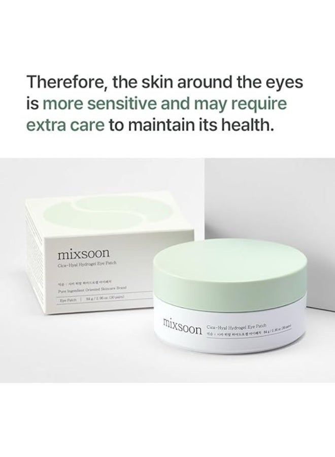 mixsoon Cica-Hyal Hydrogel Eye Patch 84 g / 2.96 oz. (30 pairs) Hydrating Radiance Easy Patch fore Korean Glass SKin Care - Image 5