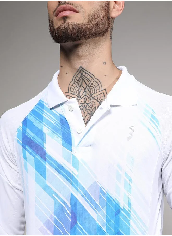كامبوس سوترا Contrast Print Long Sleeves T-Shirt by Styli