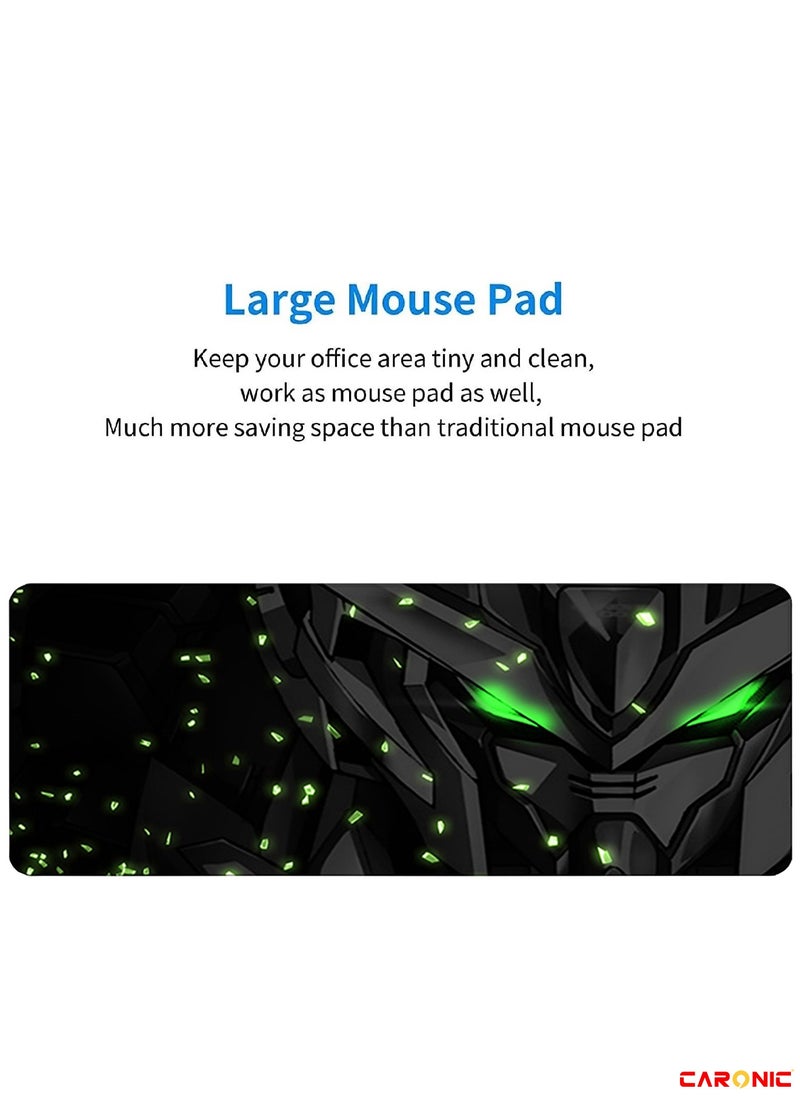 CARONIC - Large Gaming Mouse Pad with Superior Micro Weave Cloth Extended Desk Mousepad with Stitched Edges Non-Slip Base Water Resist Keyboard Pad For Gamer And Office Home Carl M1974 - Image 1