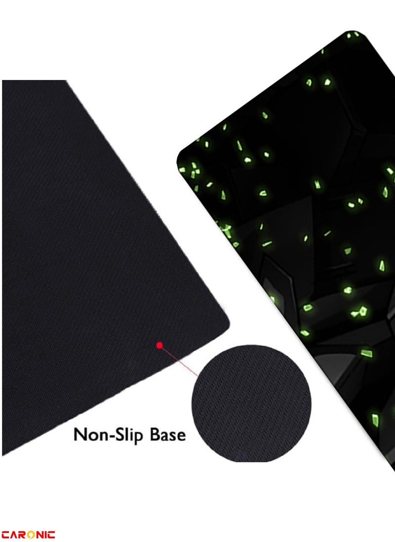 CARONIC - Large Gaming Mouse Pad with Superior Micro Weave Cloth Extended Desk Mousepad with Stitched Edges Non-Slip Base Water Resist Keyboard Pad For Gamer And Office Home Carl M1974 - Image 1