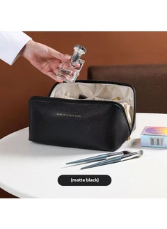 2022 Large Capacity Cosmetic Bag for Travel matte black