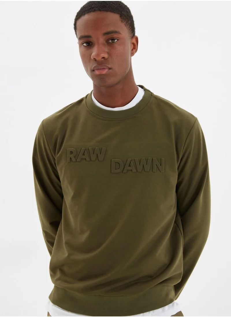 trendyol Raw Down Sweatshirt