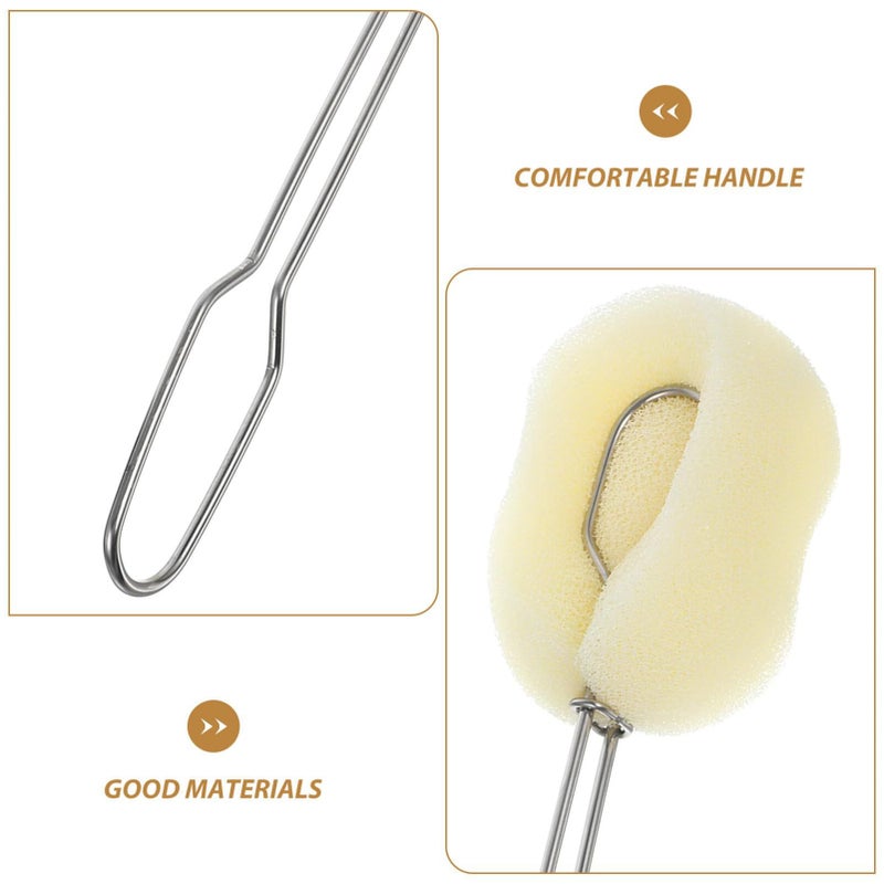 Long Handle Bottle Brush Cleaner for Water Bottles Cups and Glassware Gentle Cleaning Tool - Image 3