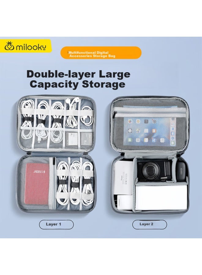 Diyi Workshop Daiyi Gongfang Digital Storage Bag, Multifunctional Large Capacity Storage, For Usb Drives, Usb Shields, Chargers, Ipad Pro 12.9, Projectors, Mice, Laptops, Protective Case, Portable Organizer Pouch - Image 2