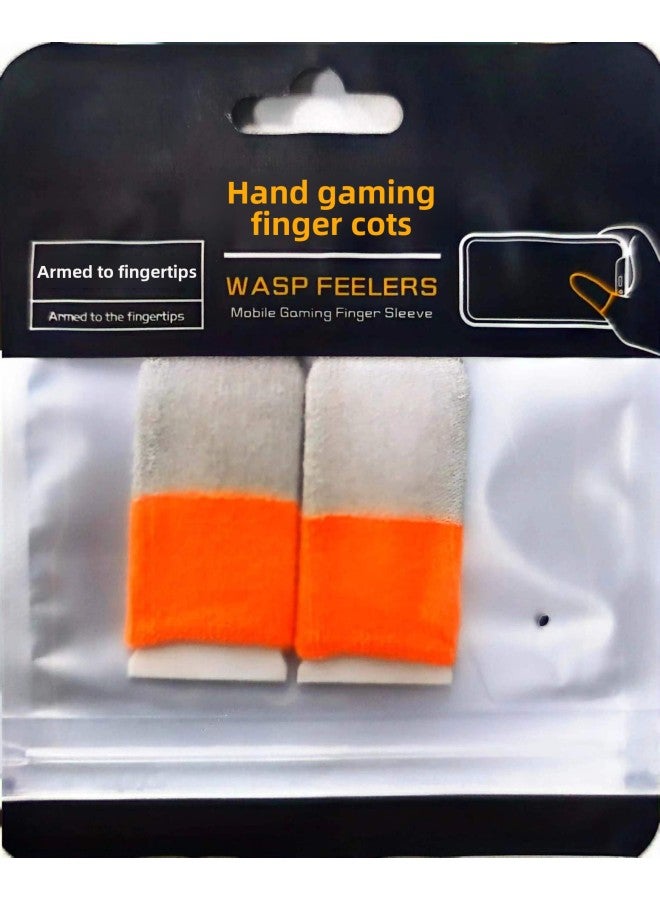 Snow Game Finger Coat E-Sports Fashion Cool Ultra-thin Breathable Double Color Finger Coat Chicken Finger Coat Artifact-Product Color:Ice Silk White Orange Double Spell  - Image 1