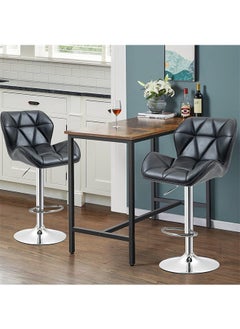 CityRiya-Long Bar Stools Adjustable Dining Chair Kitchen Dining Chairs Modern Lounge Chair Accent Chair Square Island Barstool Bar Chairs Kitchen Counter Chairs Makeup Chairs for Kitchen Living Room Bedroom 2 Sets  - Image 3