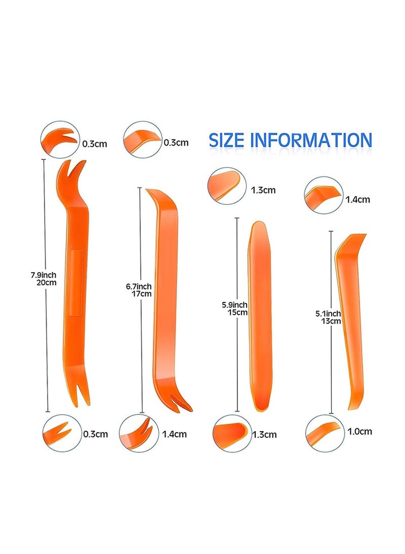 Mr.Smart Auto Trim Removal Tool Set, Professional Orange Plastic Car Panel Pry Tools, Ergonomic Design, Multiple Sizes, Ultra-Light Interior Exterior Removal Kit - Image 3
