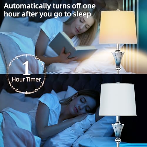 GDRKNP Blue Glass Floor Lamp with Remote Control, Modern Smart Standing Lamp for Living Room, Stepless Dimmable Colors Temperature & Brightness, Tall Floor Lamp for Bedroom Office, Home Decor - Image 5