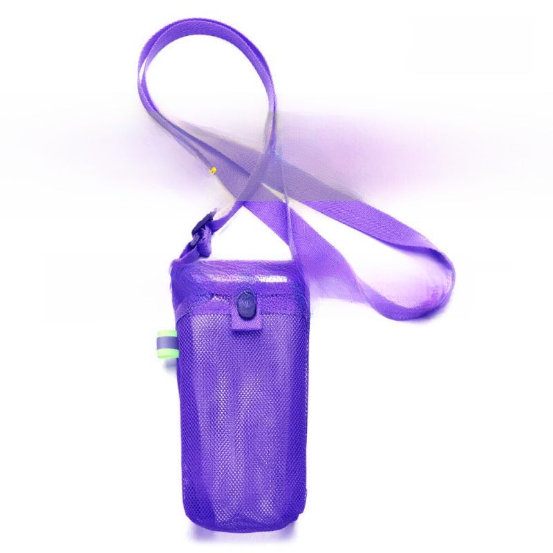 Insulated Cup Sleeve Mesh Pouch purple medium 
