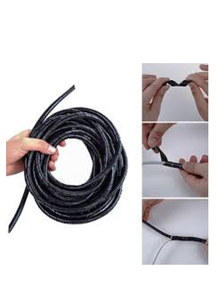 KNP KNP Spiral Cable Wrap 12mm is a robust and flexible cable management solution designed to protect and organize cables and wires. - Image 3