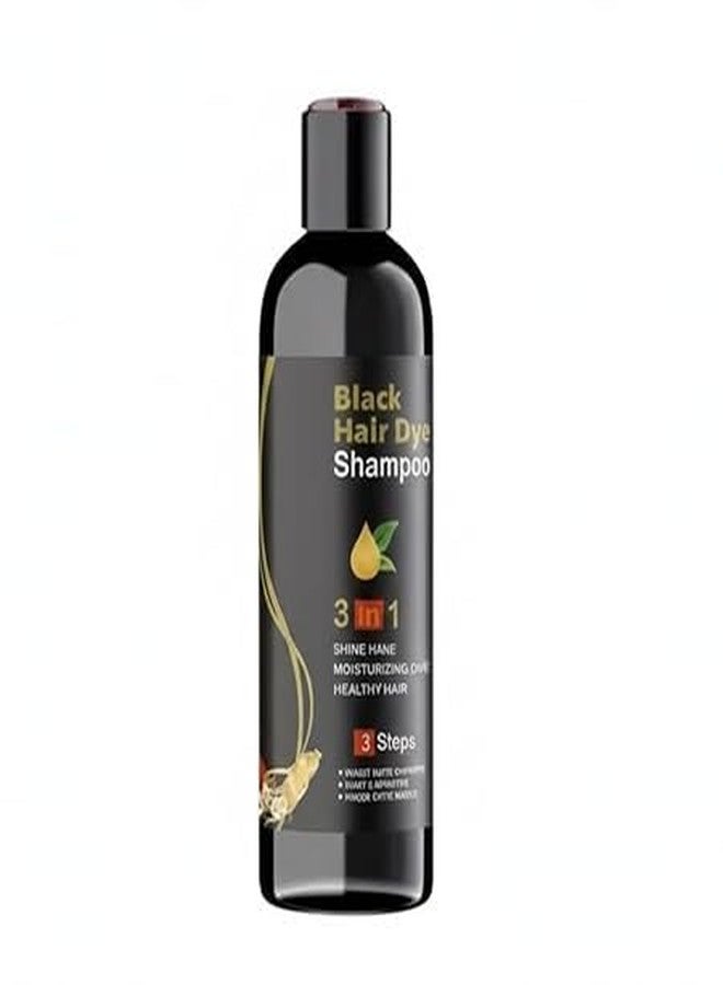 3 in 1 Hair Dye Instant Black Hair Shampoo for Women & Men, pack of 1 = 100 ml - Image 1