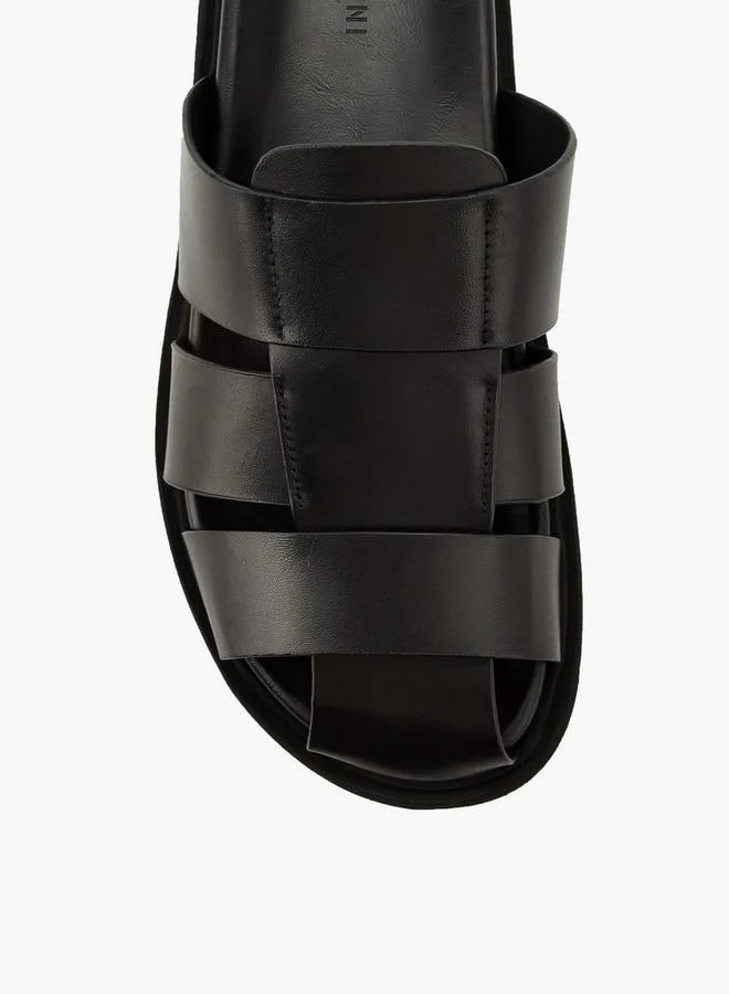 Duchini BLACK Men Leather Comfort Sandals for Men | Best Price UAE