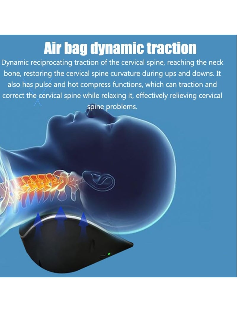 general Electric Cervical Traction Device  Neck Support Traction Equipment  with Wireless Controller  3 Levels Temperature Control Low Frequency Pulse  for Neck Pain Relief  Muscle Tension Relief - Image 2