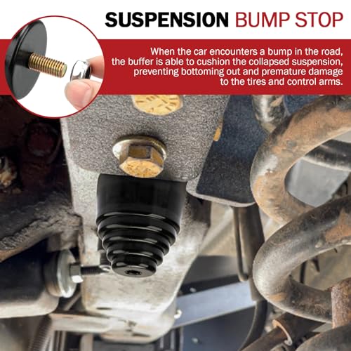 Tobaiwind Suspension Bump Stop 9.9101G Black Universal Bump Stops Kit for Cars, Trucks and Off-Road Vehicles- Pack of 2 - Image 4
