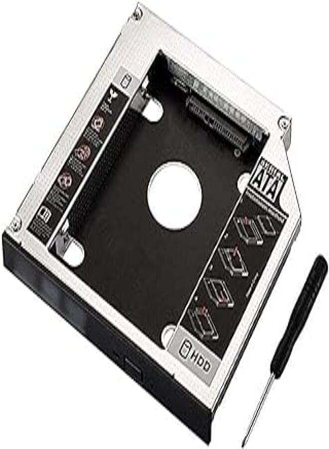 OR CD/DVD-ROM Optical Bay Sata Aluminum 2nd SSD HDD Caddy Case Adapter For Universal Laptop (12.7mm)