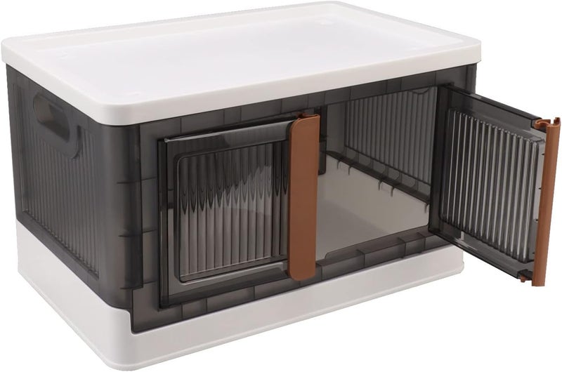 COYRASTH COYRASTH Plastic Cupboard Cabinet Storage Containers Plastic Shelves Organizer Folding Storage Box Collapsible Totes For Storage Stackable Under Bed Storage Container  - Image 1