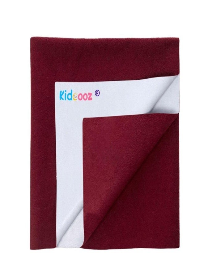 Kidoooz Anti-Piling Fleece Extra Absorbent Instant Dry Sheet for Baby, Baby Bed Protector, Waterproof Sheet (1, Red, Large) - Image 1