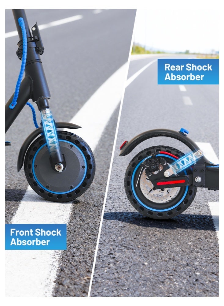 bolin One-Click Folding Electric Scooter with Front and Rear Shock Absorbers, Top Configuration, 45km/h Speed, 450W Brushless Motor, APP Control, 25km Range, for Adults & Teens, 150kg Load Capacity, Aluminum Alloy  Frame Blue ,Adapted For Middle East Terrain - Image 3