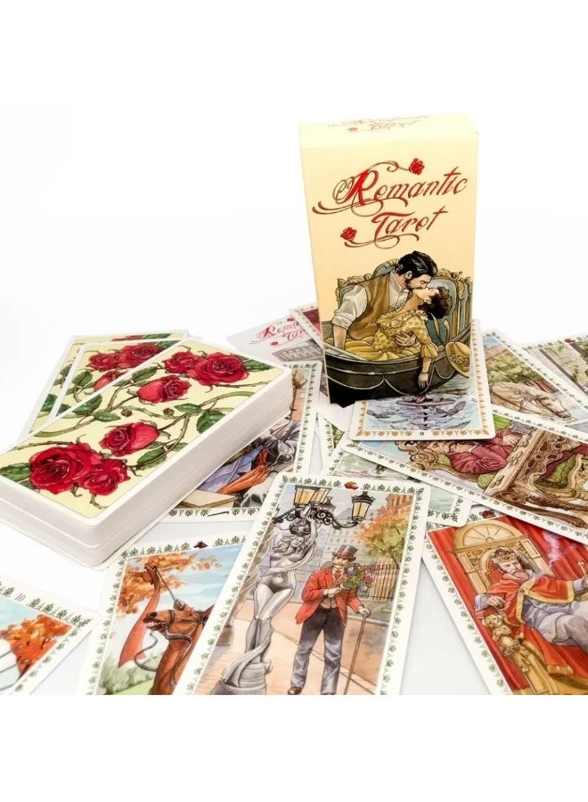 NIBEMINENT Romantic Tarot Deck - 78-card set for future divination and prophecy party board game. Playing card party astrology cards. Divine Oracle Tarot Cards. - Image 3