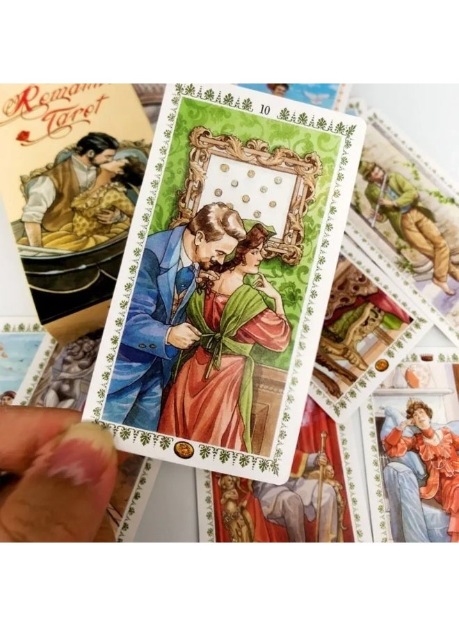 NIBEMINENT Romantic Tarot Deck - 78-card set for future divination and prophecy party board game. Playing card party astrology cards. Divine Oracle Tarot Cards. - Image 5