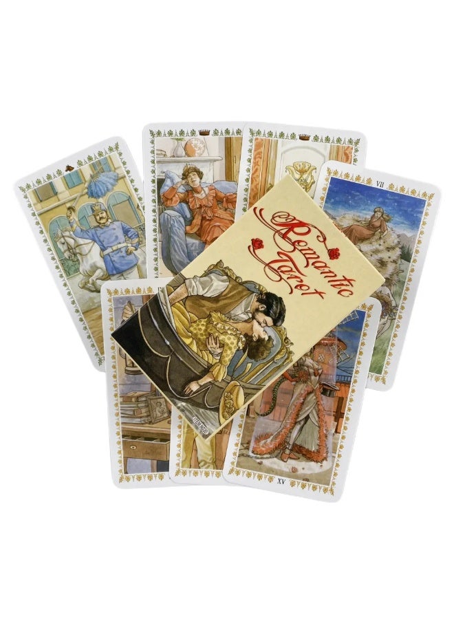 NIBEMINENT Romantic Tarot Deck - 78-card set for future divination and prophecy party board game. Playing card party astrology cards. Divine Oracle Tarot Cards. - Image 2