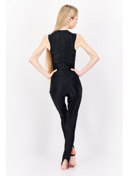 adidas Originals Women Sleeveless Brand Logo One Piece Swimwear, Black  - Image 2