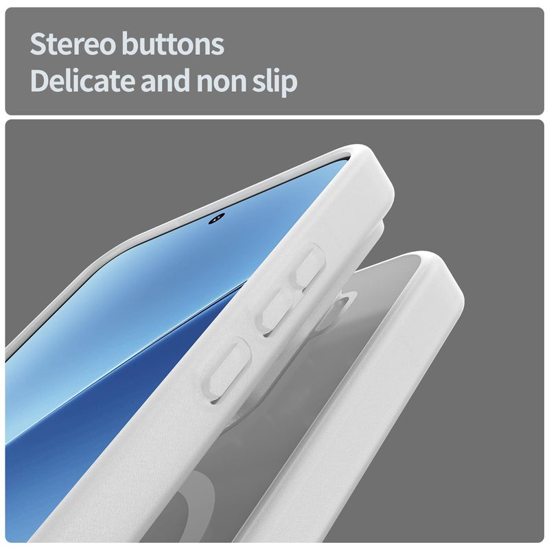 erorex For Xiaomi 15 Fanying Series PC Hybrid TPU Translucent Frosted MagSafe Phone Case(Matte White) - Image 5