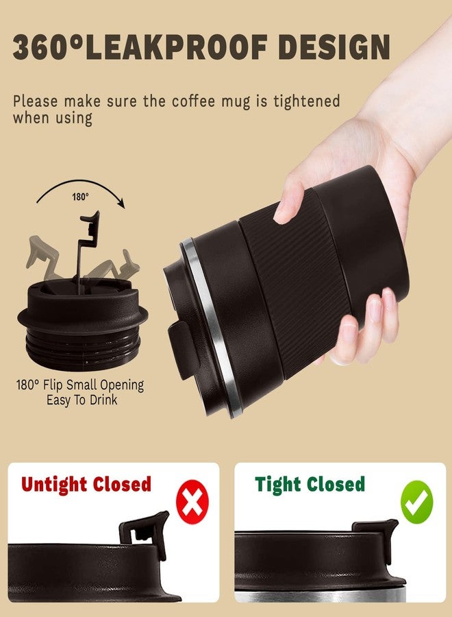 SPLMIFA Vacuum-Insulated Stainless Steel Travel Coffee Mug, Leak-Proof Reusable Coffee Cup with Lid - Keep Hot & Cold Drinks for Hours, Durable Thermos Tumbler for Men & Women (3rd-Dark Coffee, 17OZ) - Image 5