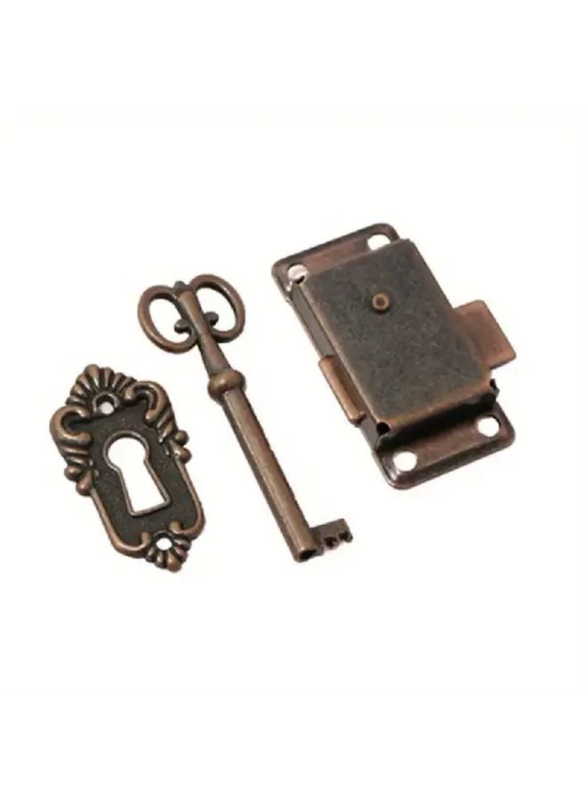 Green Bronze Antique Iron Door Lock Cabinet Wardrobe Drawer Vintage Wood Box Hardware Accessories - Image 2